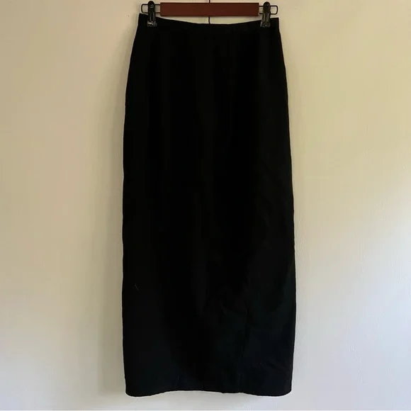 KGR Black Wool Wrap Maxi Skirt - Picture 7 of 7